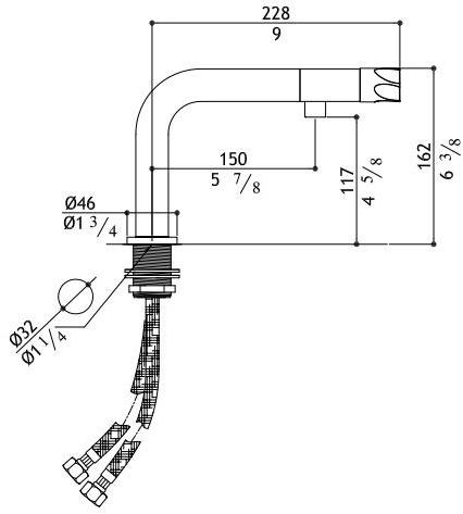 MGS Смеситель для ванны из нержавеющей стали на одно отверстие Penta sun-id-1480665 - Вид №1