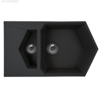Кухонная мойка Kit Kraken Pond 55 Black  - Вид №2