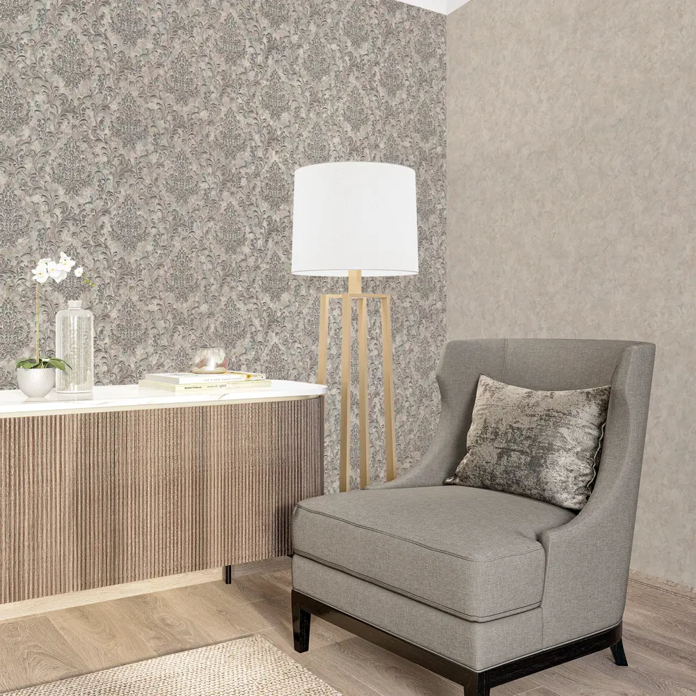 Обои флизелиновые Palitra Home Diamond бежево-зеленые 1.06 м HC71781-27 STLM-2185490 - Вид №3