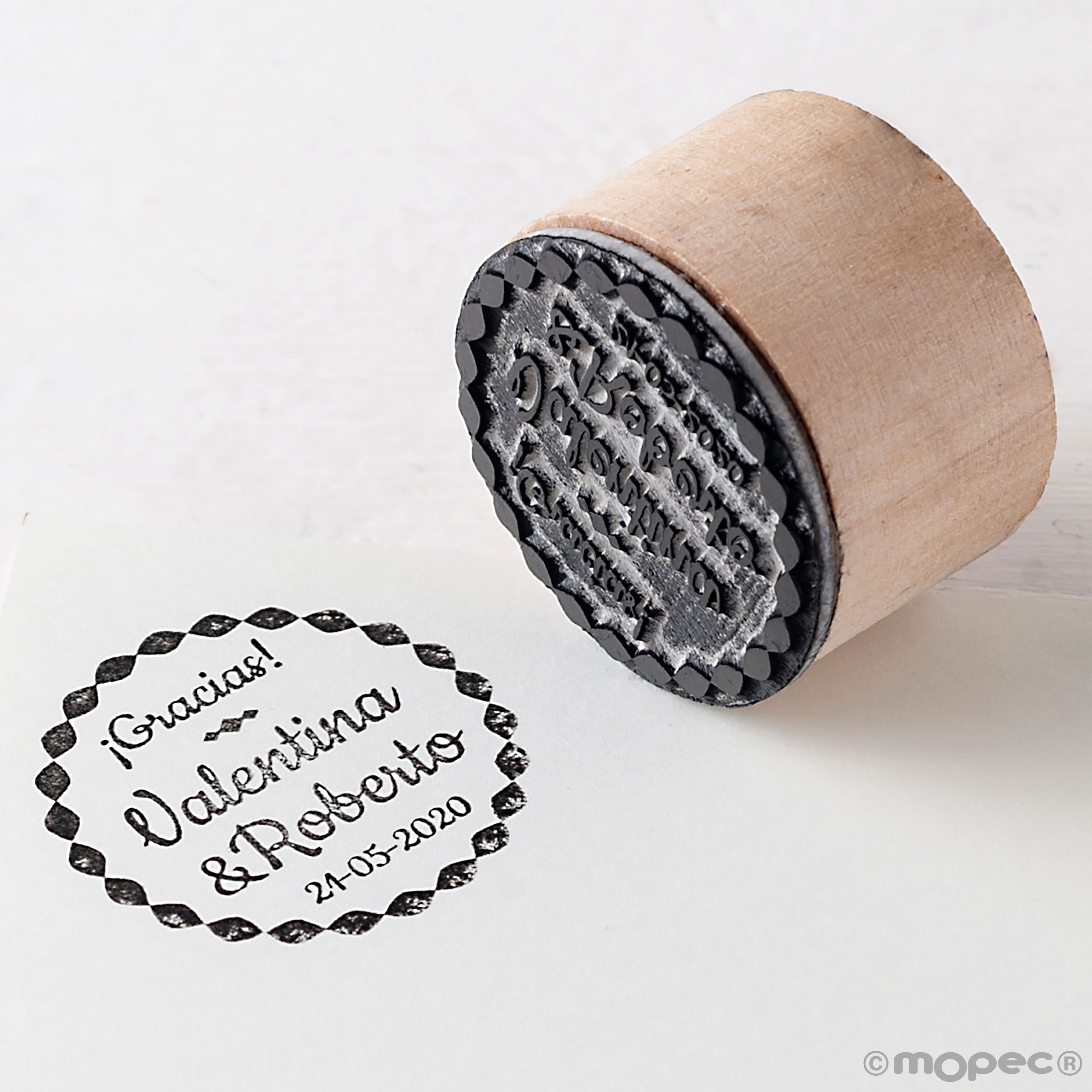 W306.1 Круглый персонализованный надпись «спасибо!» Dekoraniaevents Bodas  - Вид №1