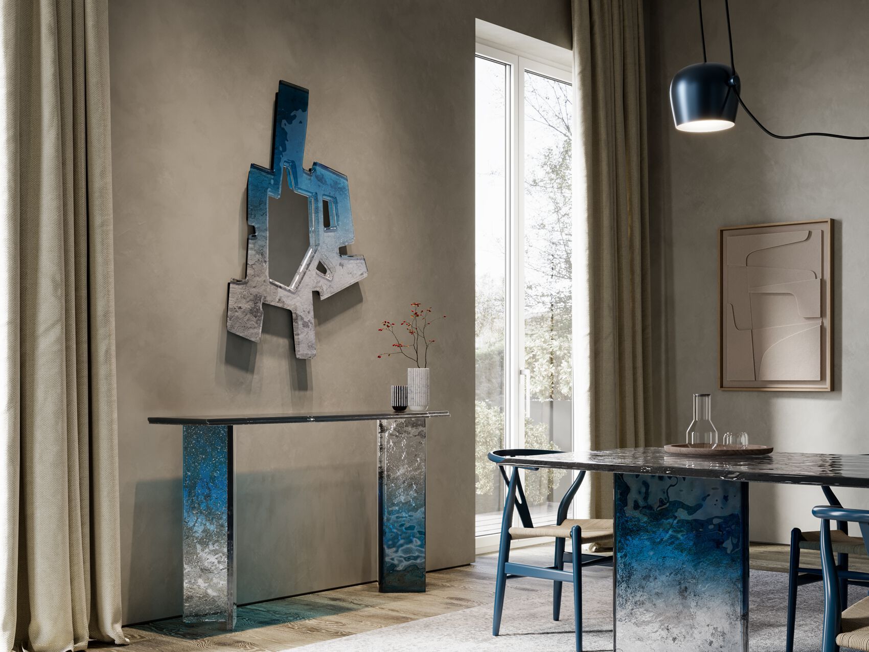 Настенное зеркало со стеклянной рамкой ARTE VENEZIANA Melt ARCH-00098283 - Вид №4