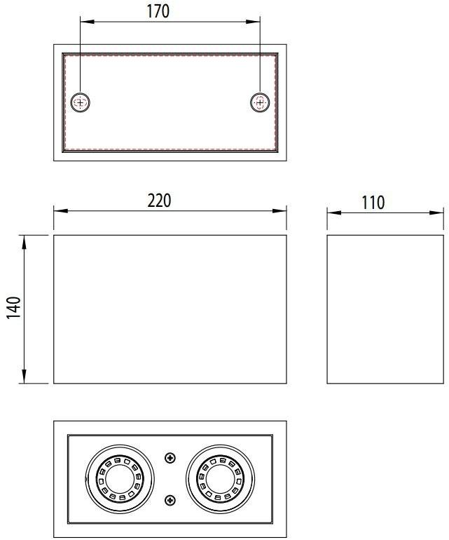 Astro Lighting Несколько регулируемых светодиодных светильников из гипса Osca 1252005  - Вид №2