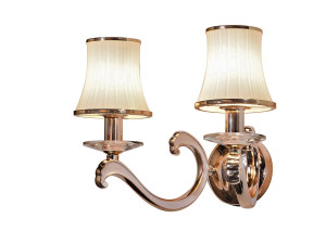 Металлический и стеклянный настенный светильник