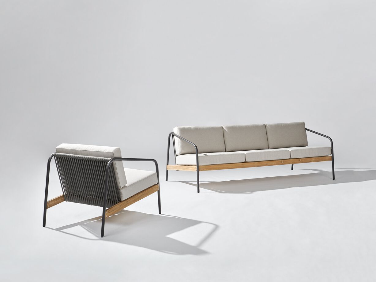 Алюминиевый и деревянный садовый стул с подлокотниками Walters North Fork ARCH-00039861 - Вид №4