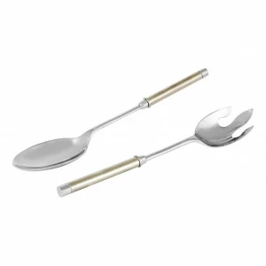 Вилка и ложка стальные для салата серебряные "Перле" REGENT ПЕРЛЕ 00-3946615 Серебро