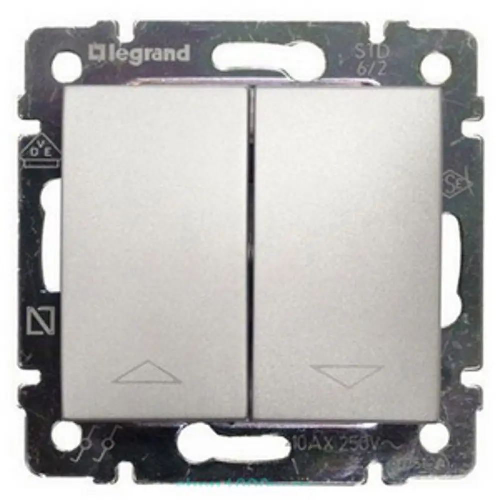 Выключатель для жалюзи Legrand VLN, цвет алюминий 83385661 STLM-2198384 Valena