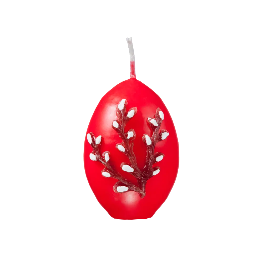 Свеча Яйцо пасхальное с аппликацией цвет в ассортименте 9 см Santreyd STLM-2108848