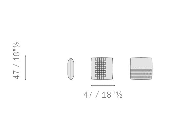 Кожаная квадратная подушка Poltrona Frau коллекция-мебель и аксессуары ARCH-00103126 - Вид №15