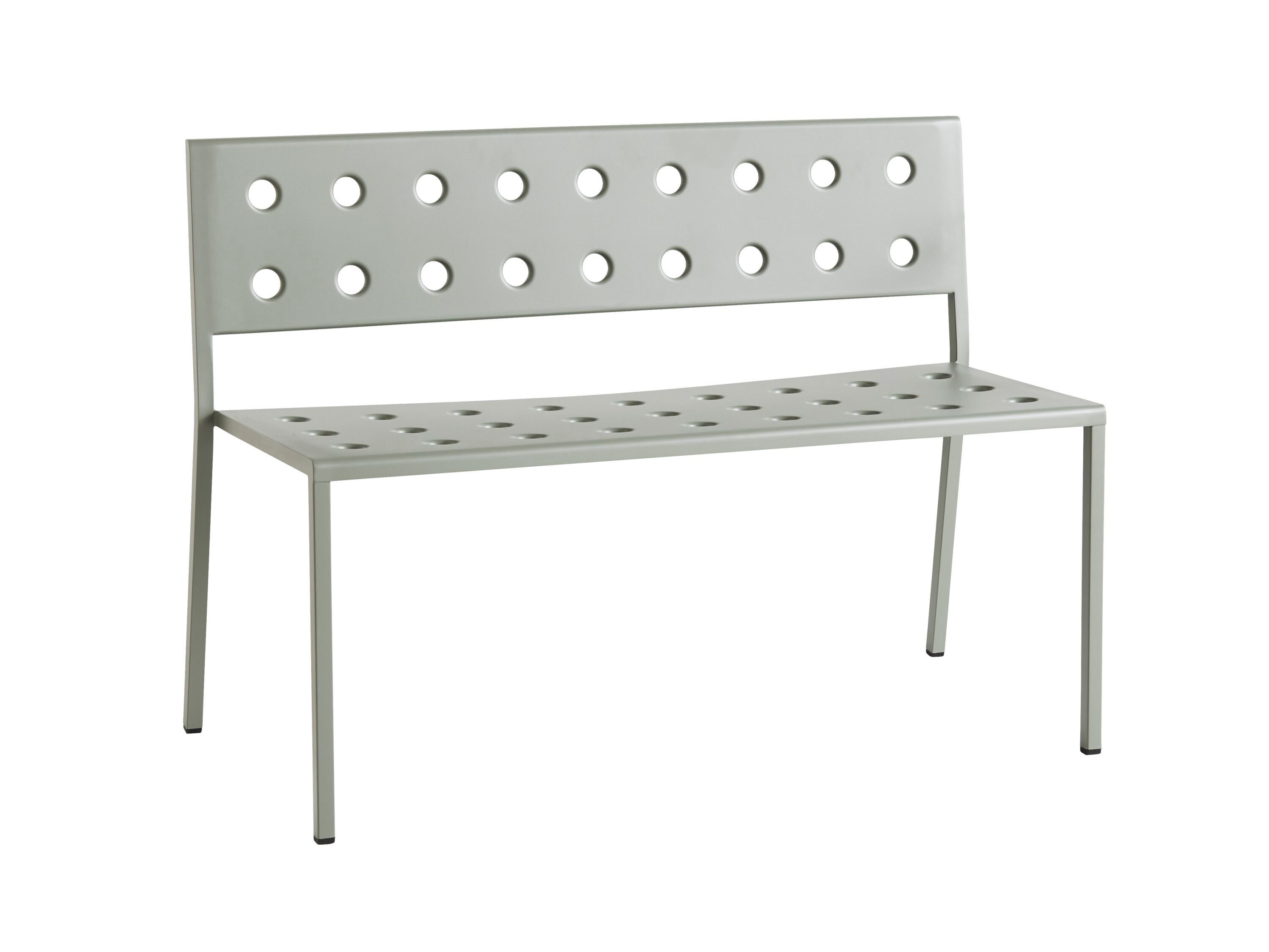 Стальная садовая скамейка с порошковым покрытием со спинкой Hay балкон ARCH-00041093 - Вид №1