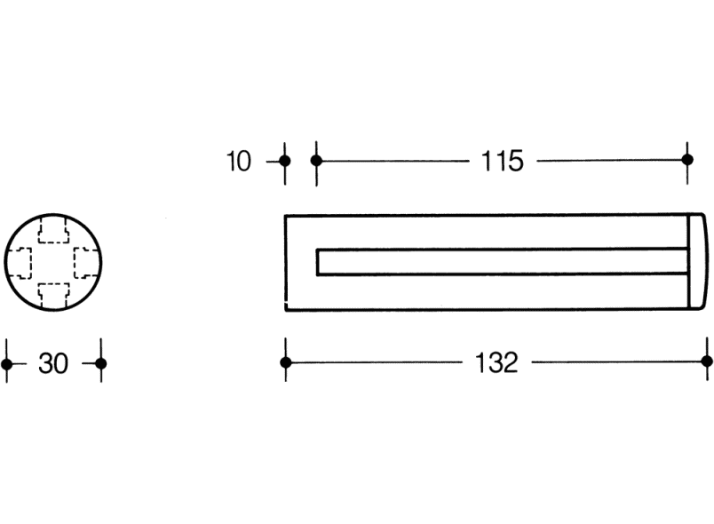 477.03B500 держатель стеклянной пластины HEWI Edition matt | Polyamid  - Вид №5
