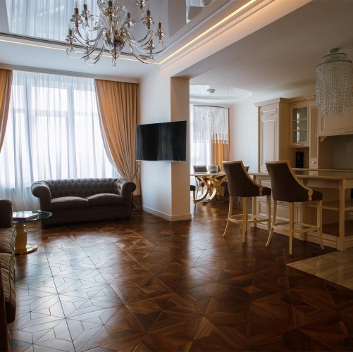 Модульный паркет Da Vinci Yulia Орех Европейский (Грецкий) Натур (Гладкая) 444х444 мм 2600600711 - Вид №6