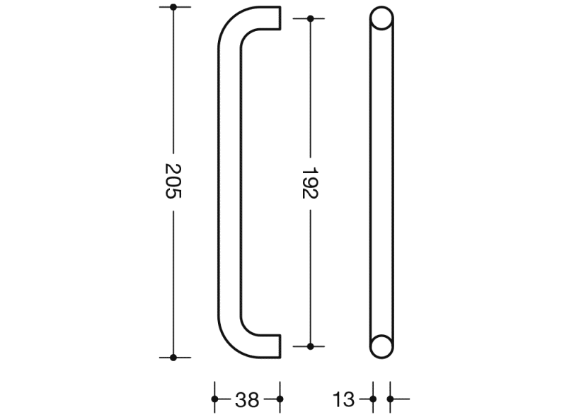 548.13.192 Мебельная ручка ø 13 мм HEWI USA Produkte  - Вид №18