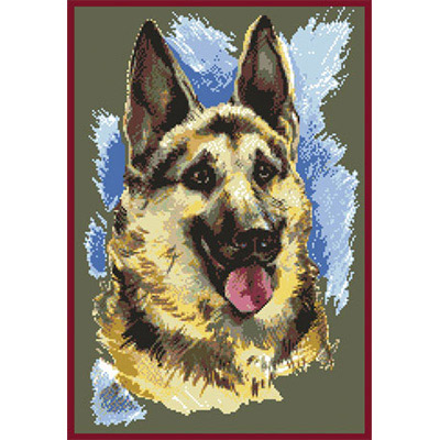 160х235кл Схема для вышивания цв. А3 ДК-064 "Овчарка" Santreyd 