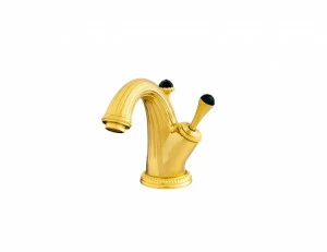 033203.N00.50 Смеситель с джойстиком для раковины с черным кристаллом Swarovski Яркий хром