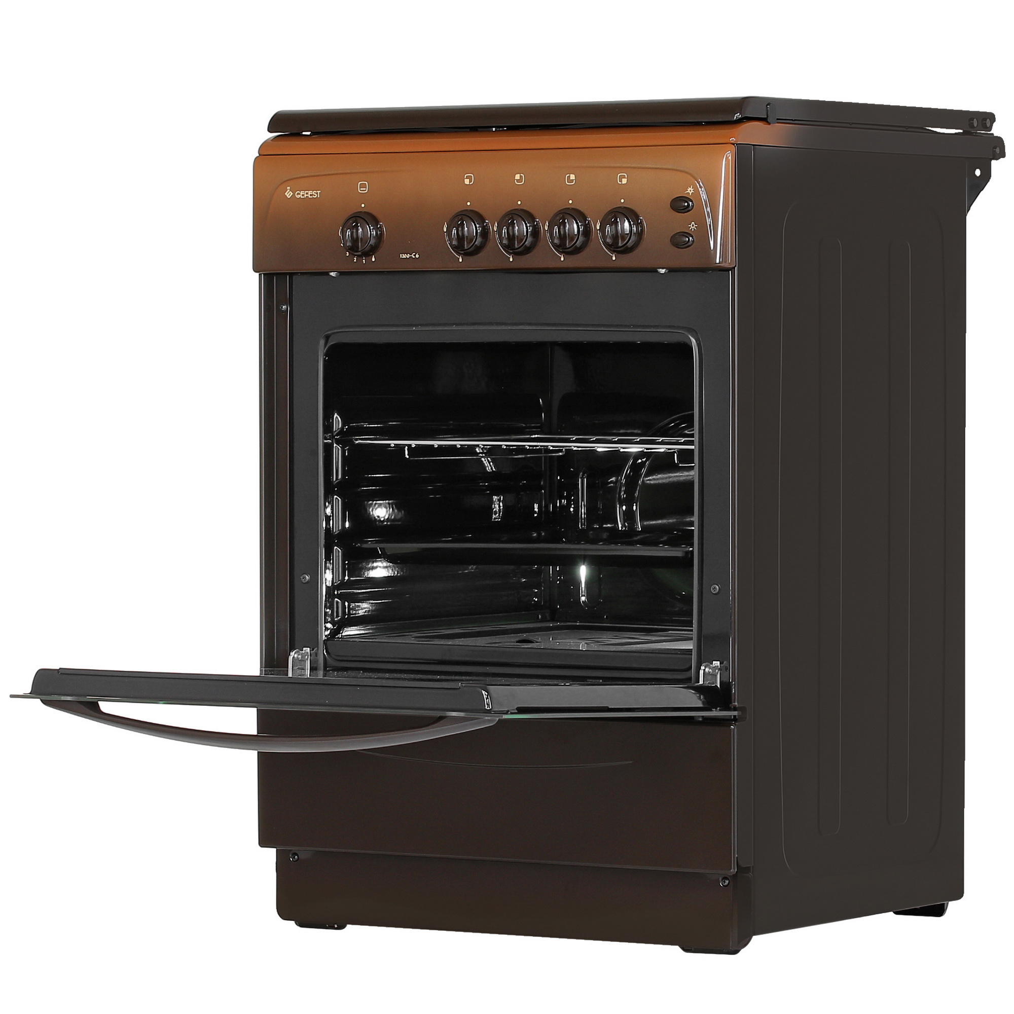 8164061 Газовая плита Gefest ПГ 1200 С6 К43 коричневый STDN-0149038 - Вид №4