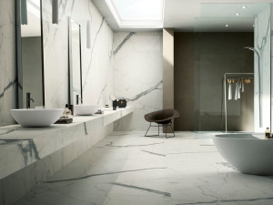 Пол / керамогранит с мраморным эффектом