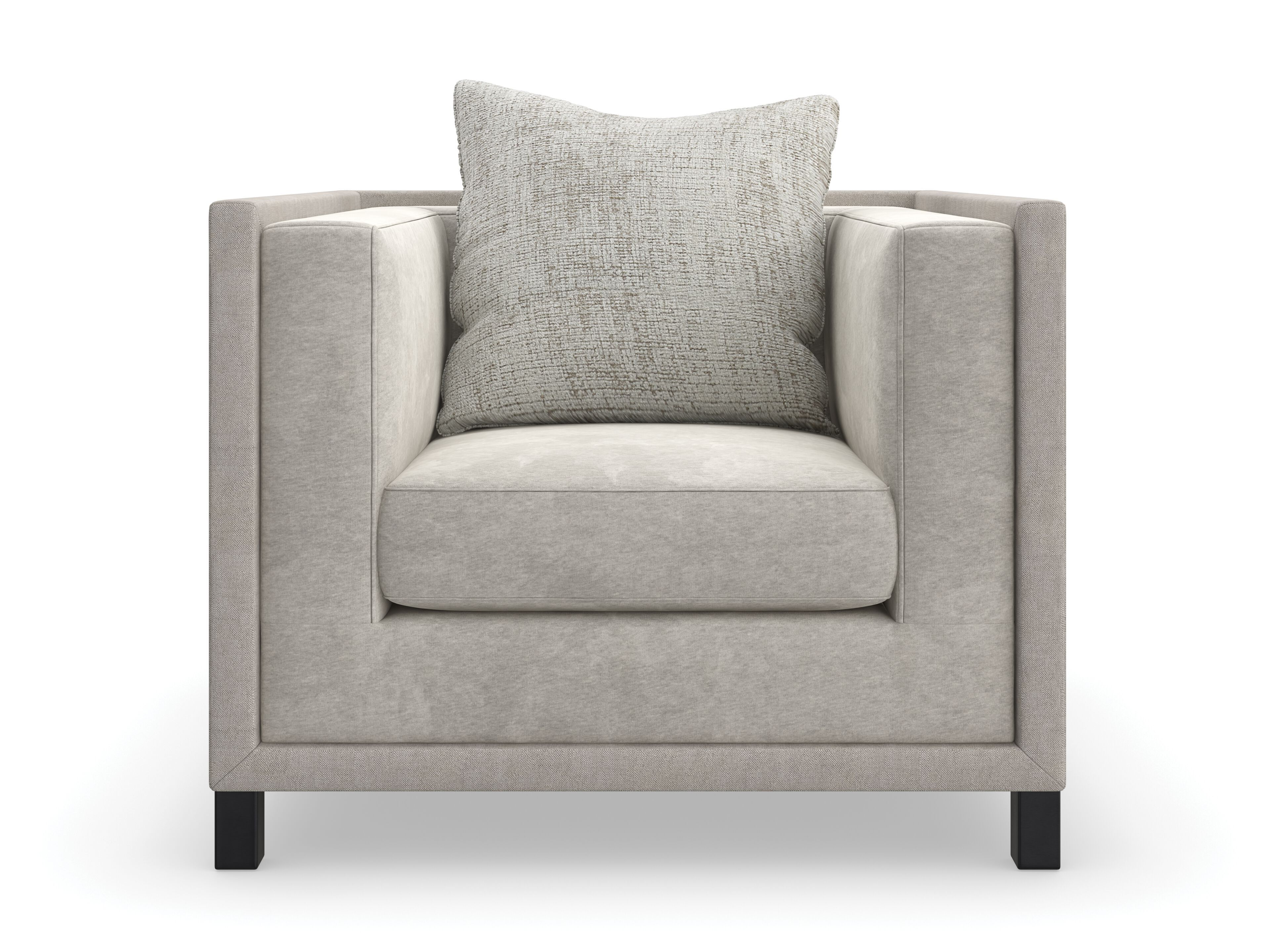 Тканевое кресло с подлокотниками Caracole смокинг ARCH-00001209