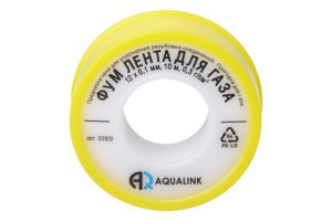 17362698 ФУМ лента для газа 12х0,1 мм, 10 м 2922 AQUALINK