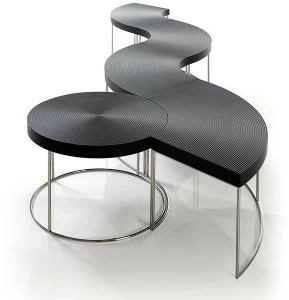 Mobi Модульный журнальный столик из фанерованной древесины