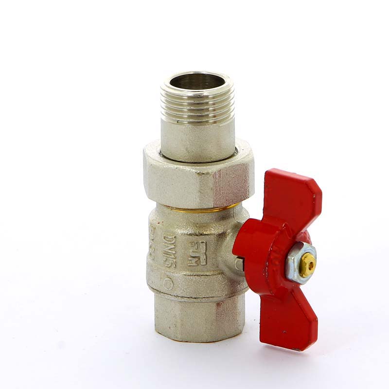 Кран шаровой НВ с разъемным соединением для коллектора бабочка TIEMME 1/2" 2120003 - Вид №2