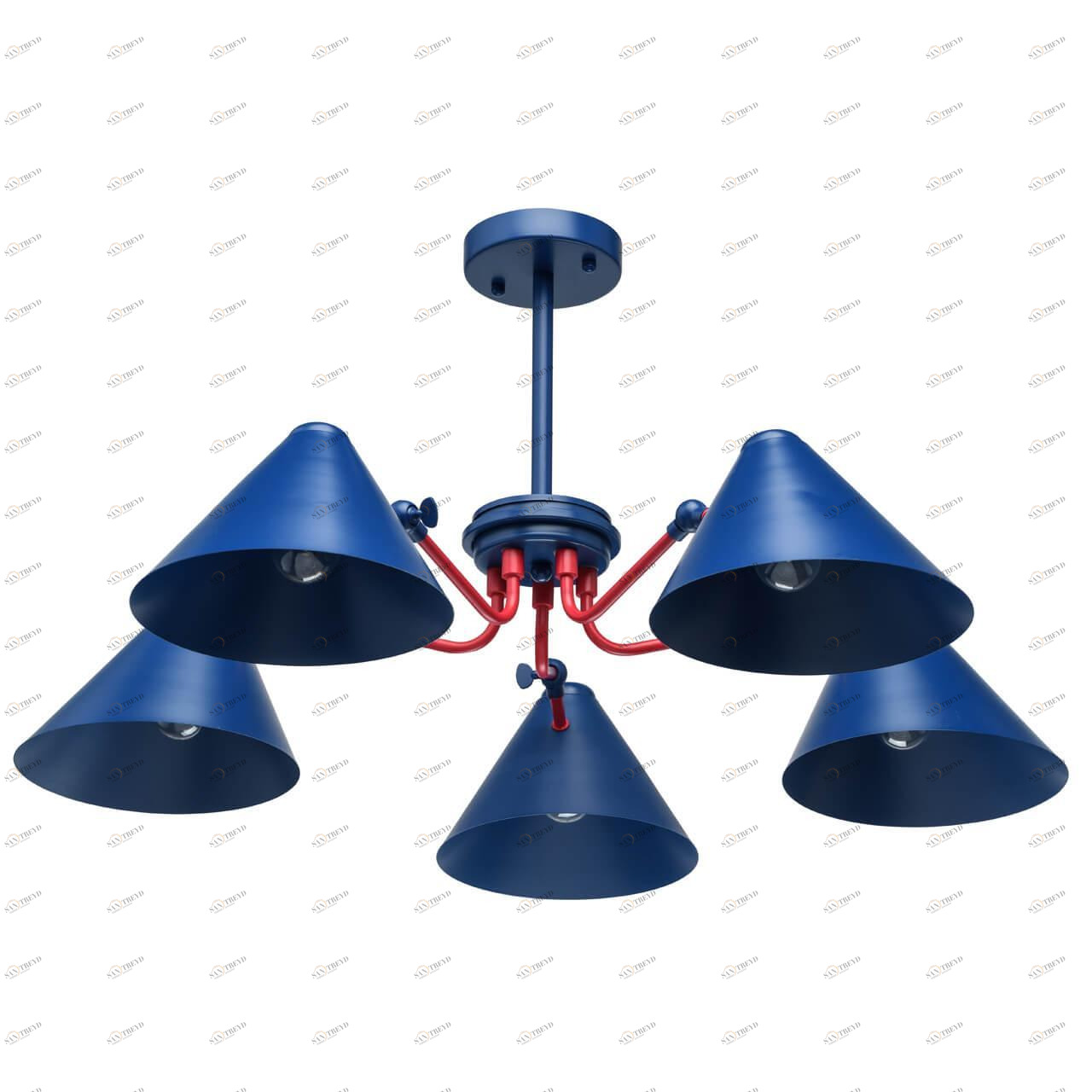 Потолочная люстра MW-Light Чили 711010905 синяя MW-LIGHT ДИЗАЙНЕРСКИЕ, ЧИЛИ 194710 Синий 