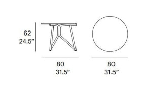 Ротанг круглый стол