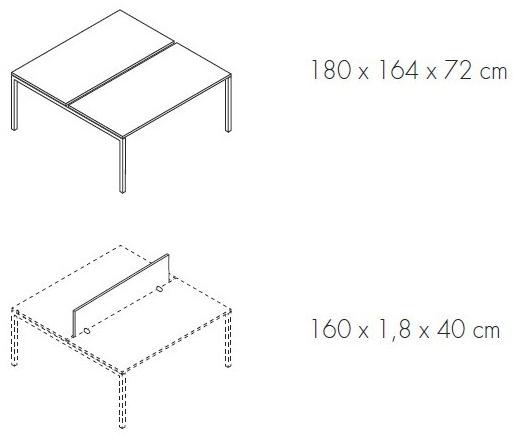 Bralco Стол из лакированного дуба с системой прокладки кабелей Gate sun-id-1442644 - Вид №1