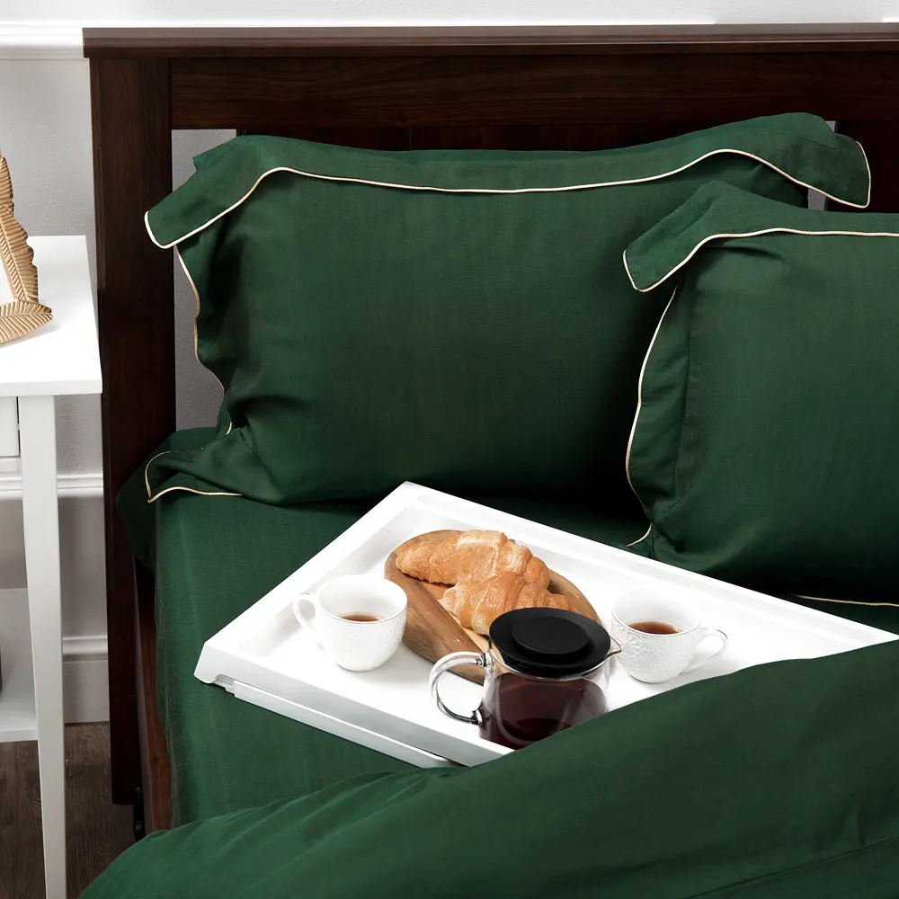 Комплект постельного белья Amore Mio Forest евро тенсель зеленый 89426000 STLM-1577804 - Вид №6