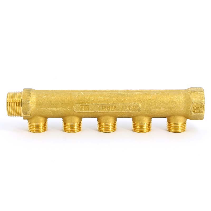 Коллектор НВ 3/4" TIEMME 5 выходов 1/2"Н 36мм 1910003