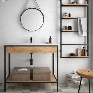 26724 SALGAR Мебель для умывальника VINCI 1000 ДУБ АФРИКАНСКИЙ 997 x 453 x 868 мм