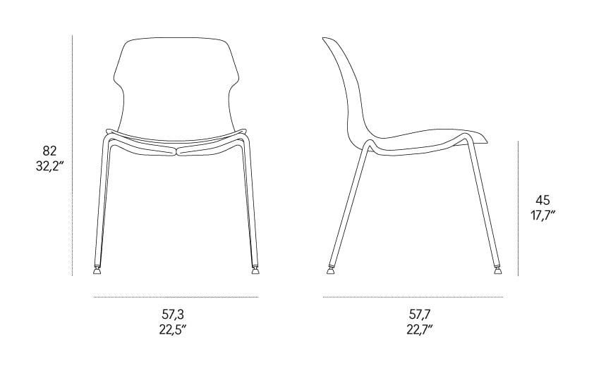 Штабелируемый стул, полностью обитый тканью или кожей Casamania & Horm стерео ARCH-00004235 - Вид №2