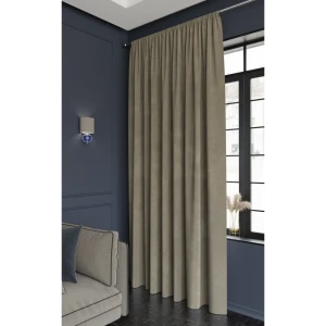 Штора MIAMOZA Дионис бежевая 200x280 см с бархатной текстурой 89427079