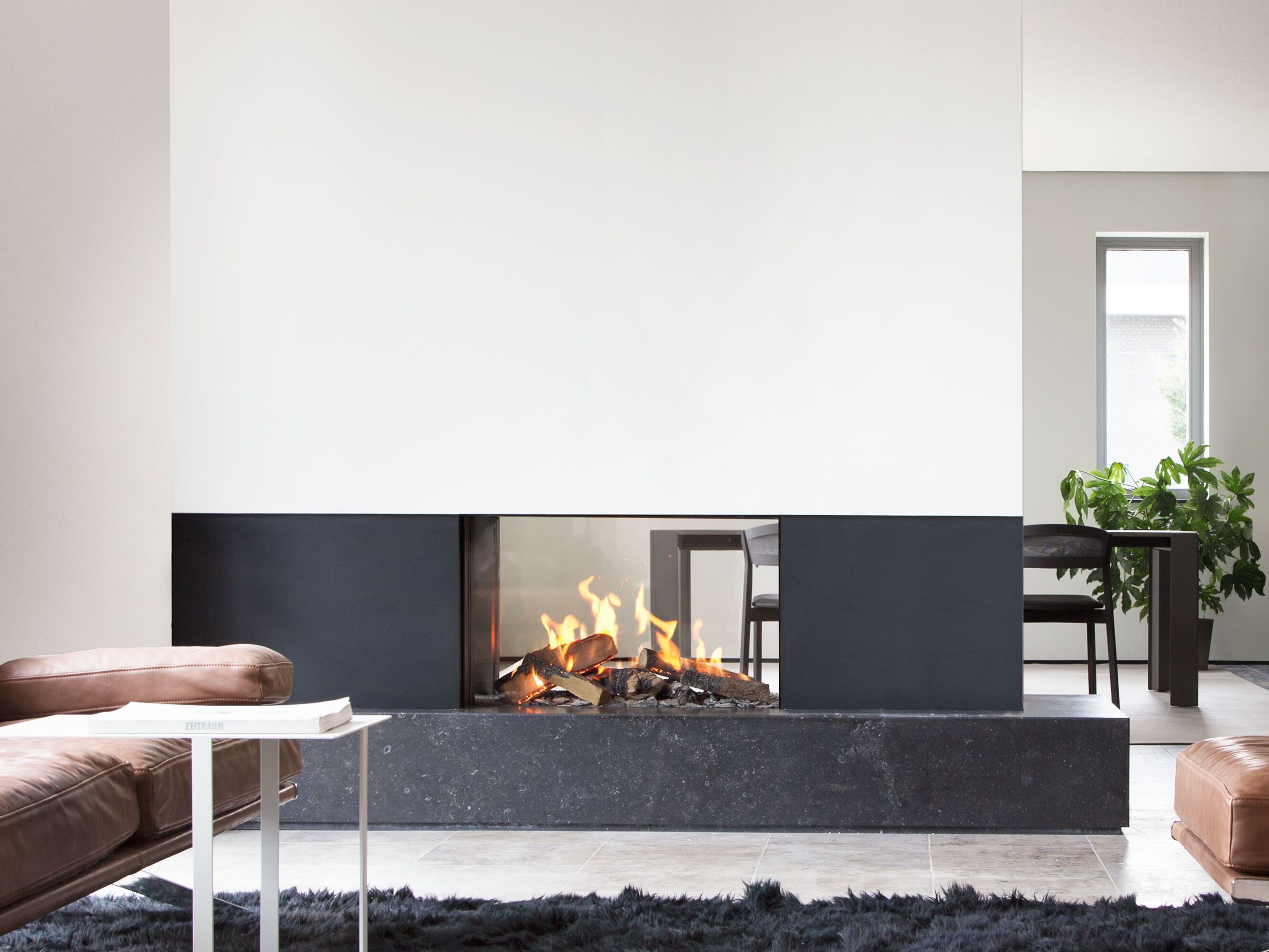 Отдельно стоящий двухсторонний газовый камин KALFIRE GP80/54T ARCH-00055486