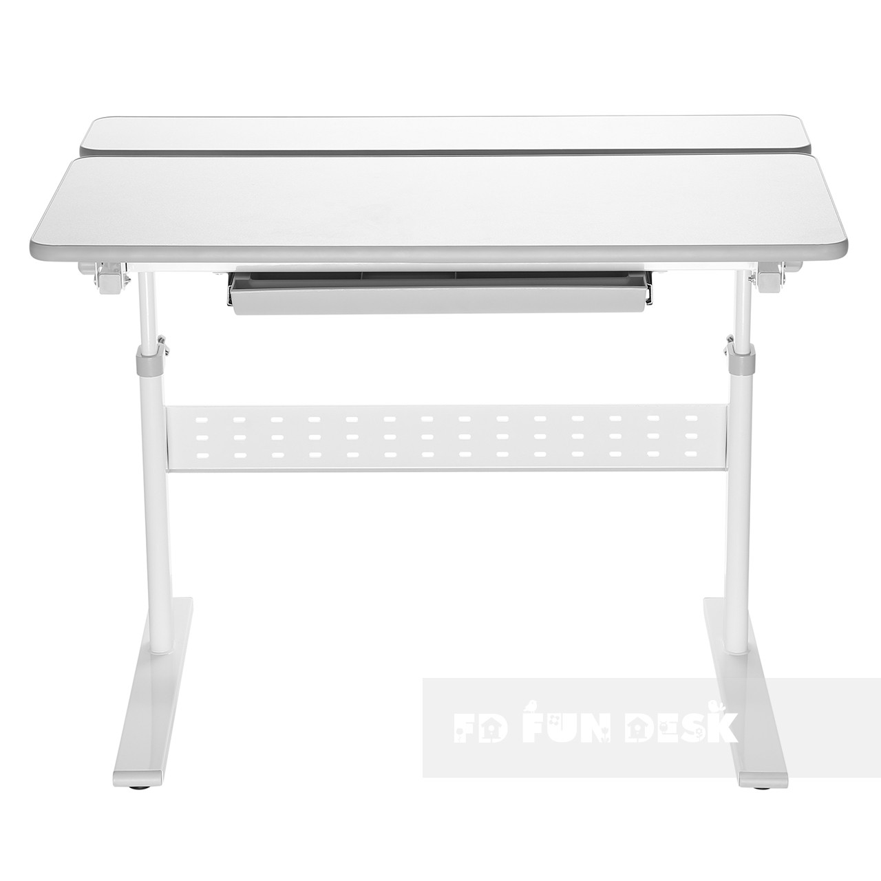 Парта детская с выдвижным отделением светло-серая Colore Grey FUNDESK  00-3948616 Белый;серый Santreyd  - Вид №3