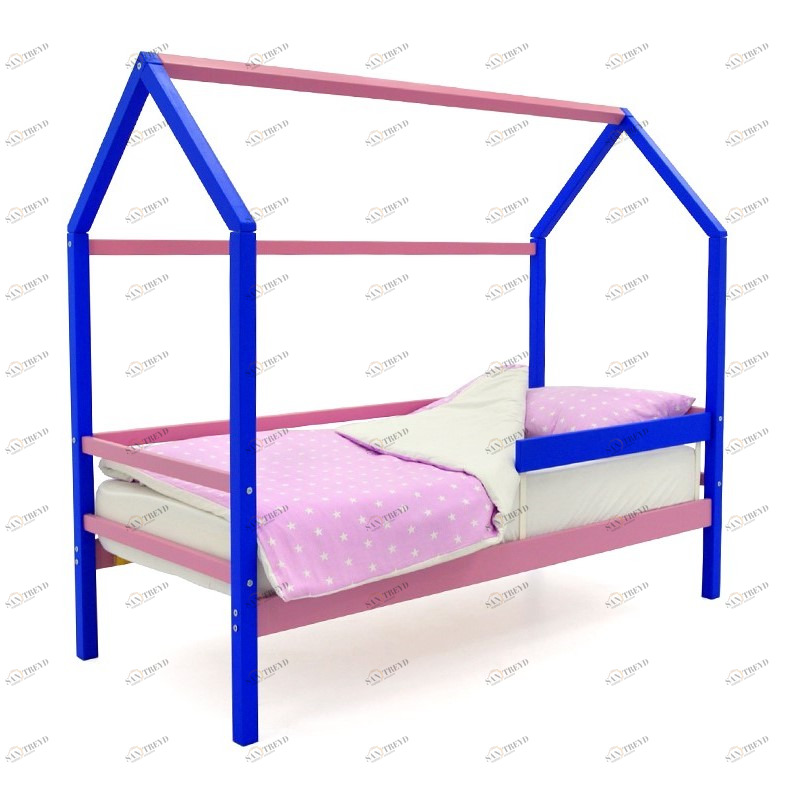 Кровать-домик детская синяя-лаванда Svogen БЕЛЬМАРКО  00-3833082 Синий Santreyd 