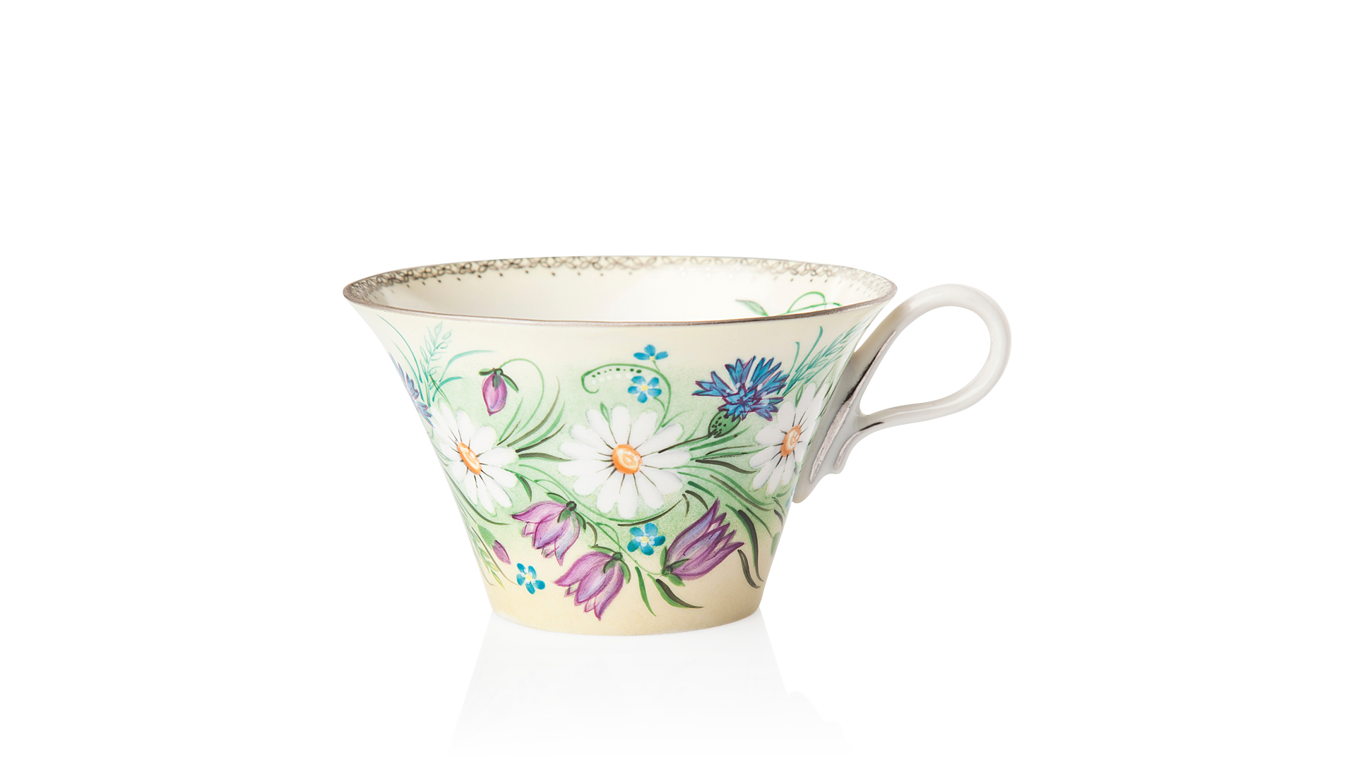 10617334 Мануфактуры Гарднеръ в Вербилках Чайная пара "Дыхание лета" Фарфор, Керамика  - Вид №1