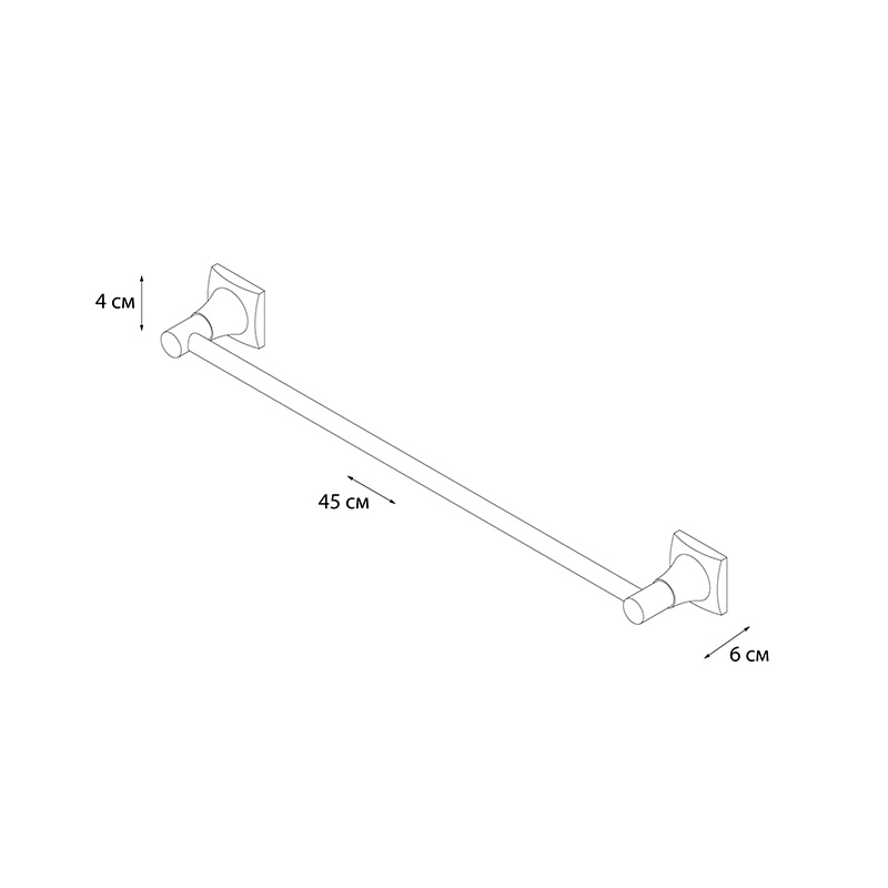 Полотенцедержатель трубчатый (40см) Grampus Ocean GR2001 - Вид №2