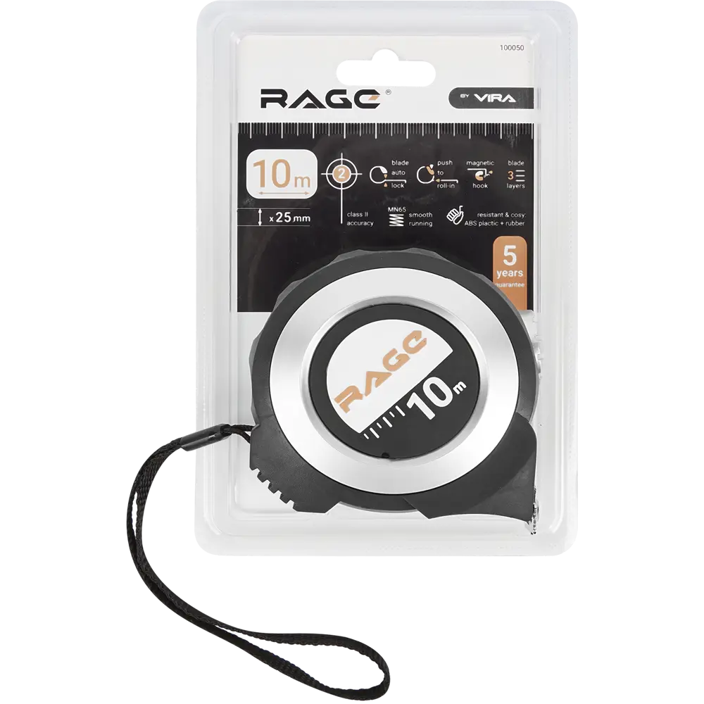 Рулетка RAGE 100050 с автоблокировкой, 10 метров 87233178 STLM-0846799 - Вид №6
