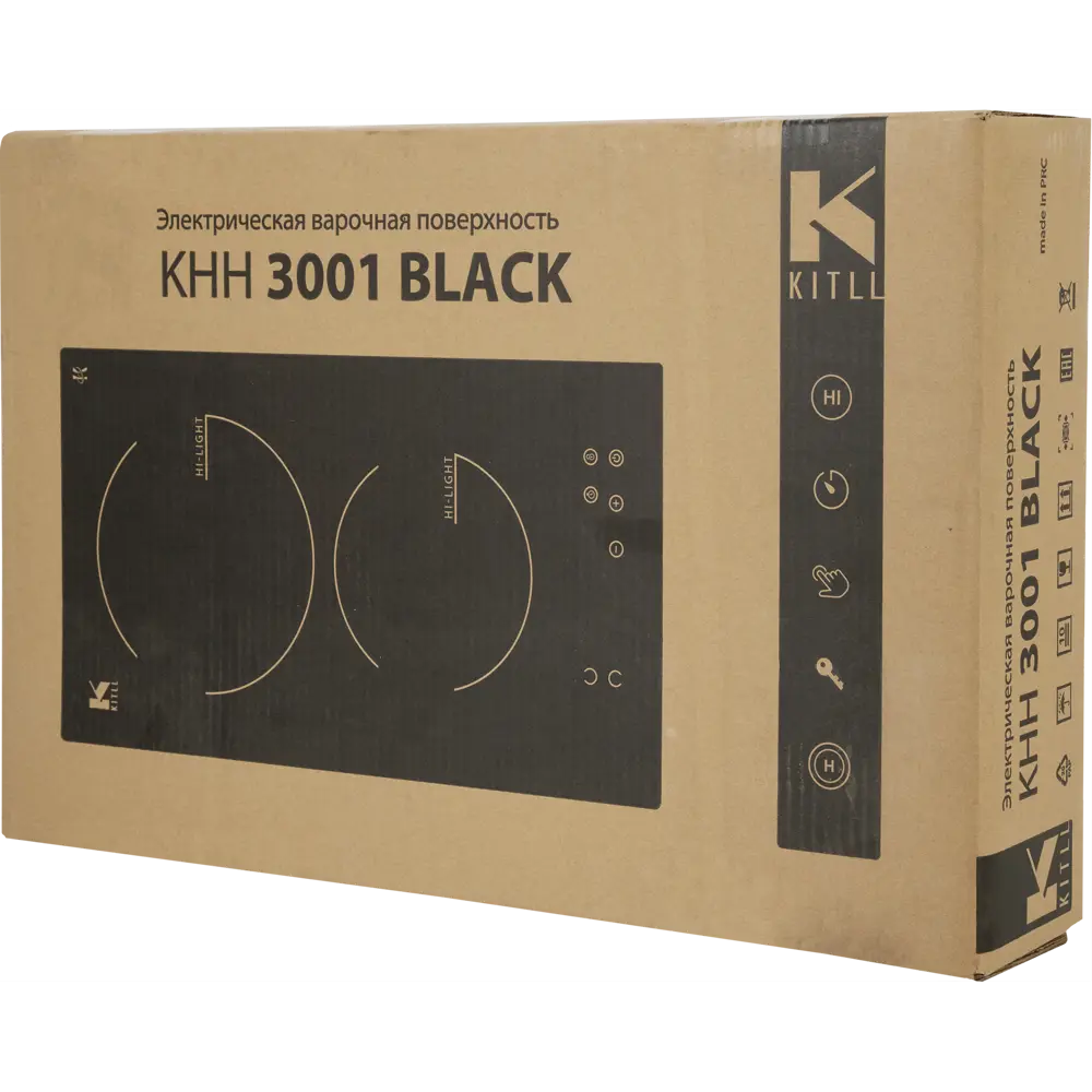 Электрическая варочная панель Kitll KHH 3001 40 см 2 конфорки цвет чёрный STLM-2159791 - Вид №9