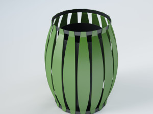 Наружная стальная стойка для мусора