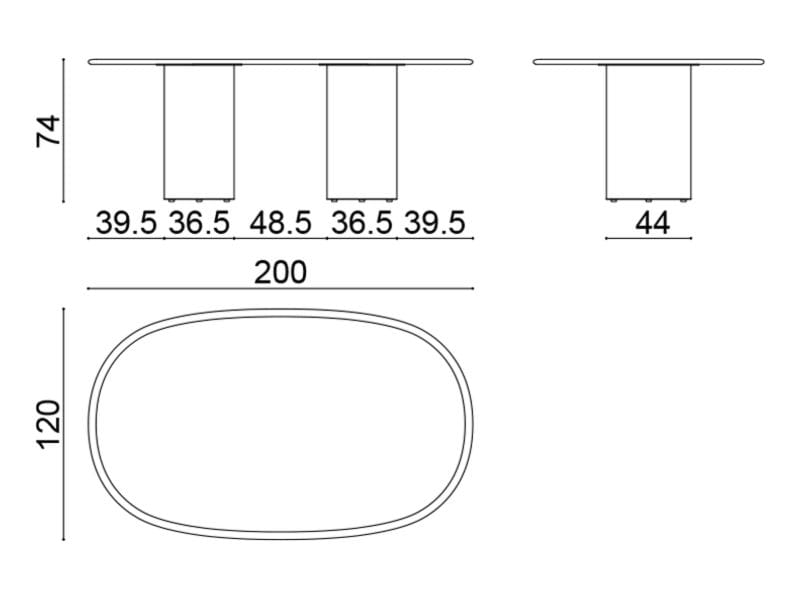 Деревянный овальный стол Arper Ghia 74 ARCH-00018139 - Вид №4