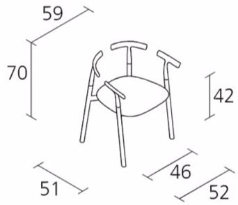 Alias Стул из алюминия и дерева с подлокотниками Twig sun-id-1439480 - Вид №1