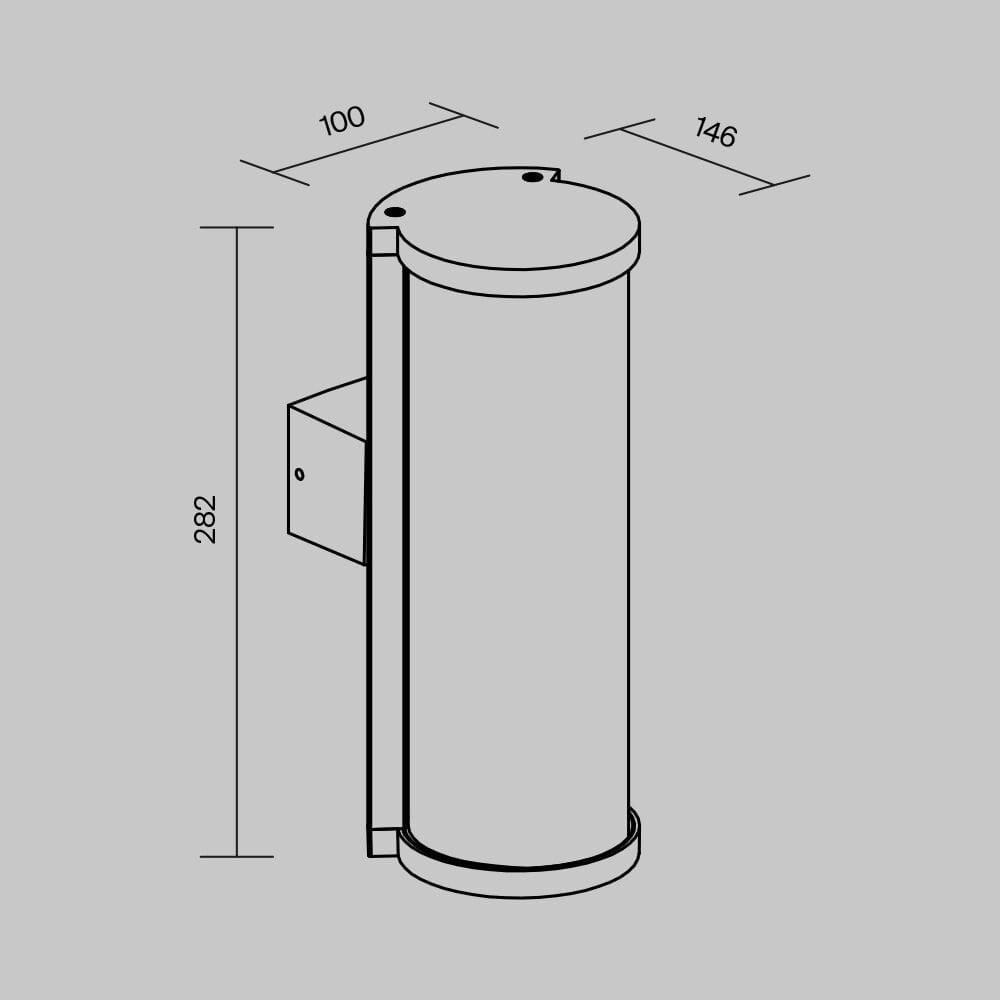 Алюминиевая наружная настенная лампа Maytoni Conf ARCH-00031705 - Вид №4