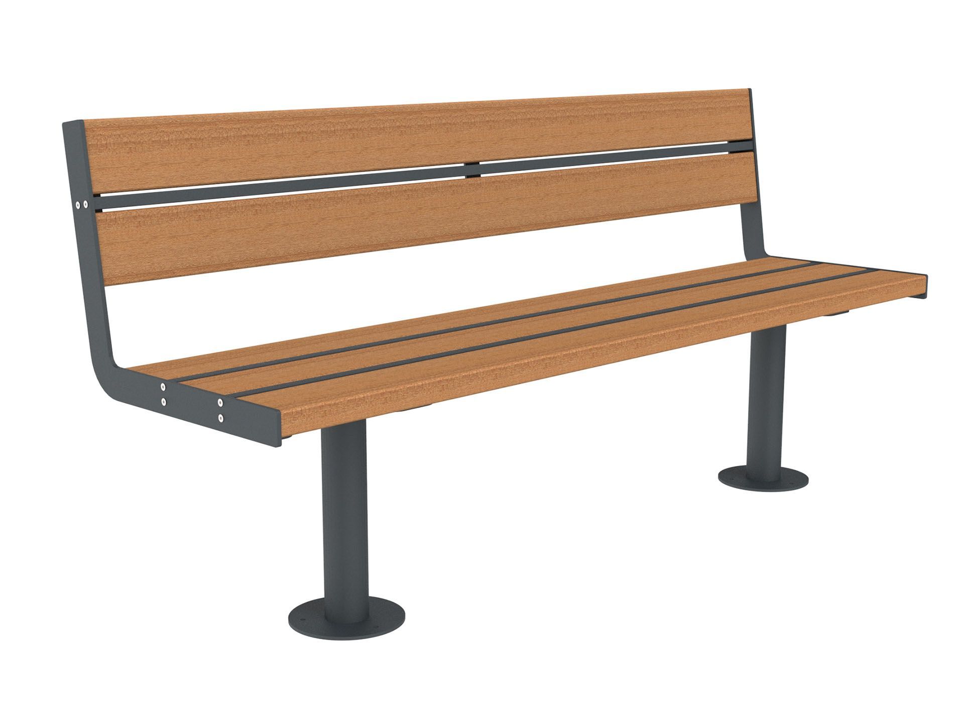 Скамья из окуме со спинкой Lazzari Joy ARCH-00135129 - Вид №12