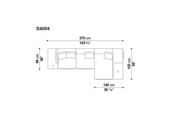 3-местный тканевый диван с полуостровом B&B Italia док ARCH-00061121 - Вид №41