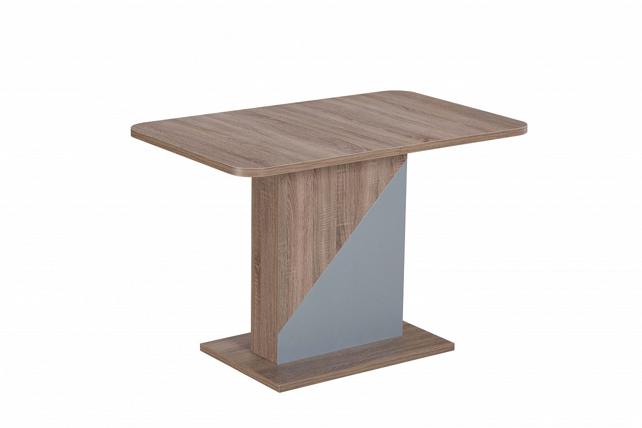 Стол обеденный раздвижной коричневый с синей вставкой 110-145 см Accent STOOL GROUP  00-3958853 Коричневый;синий  - Вид №1