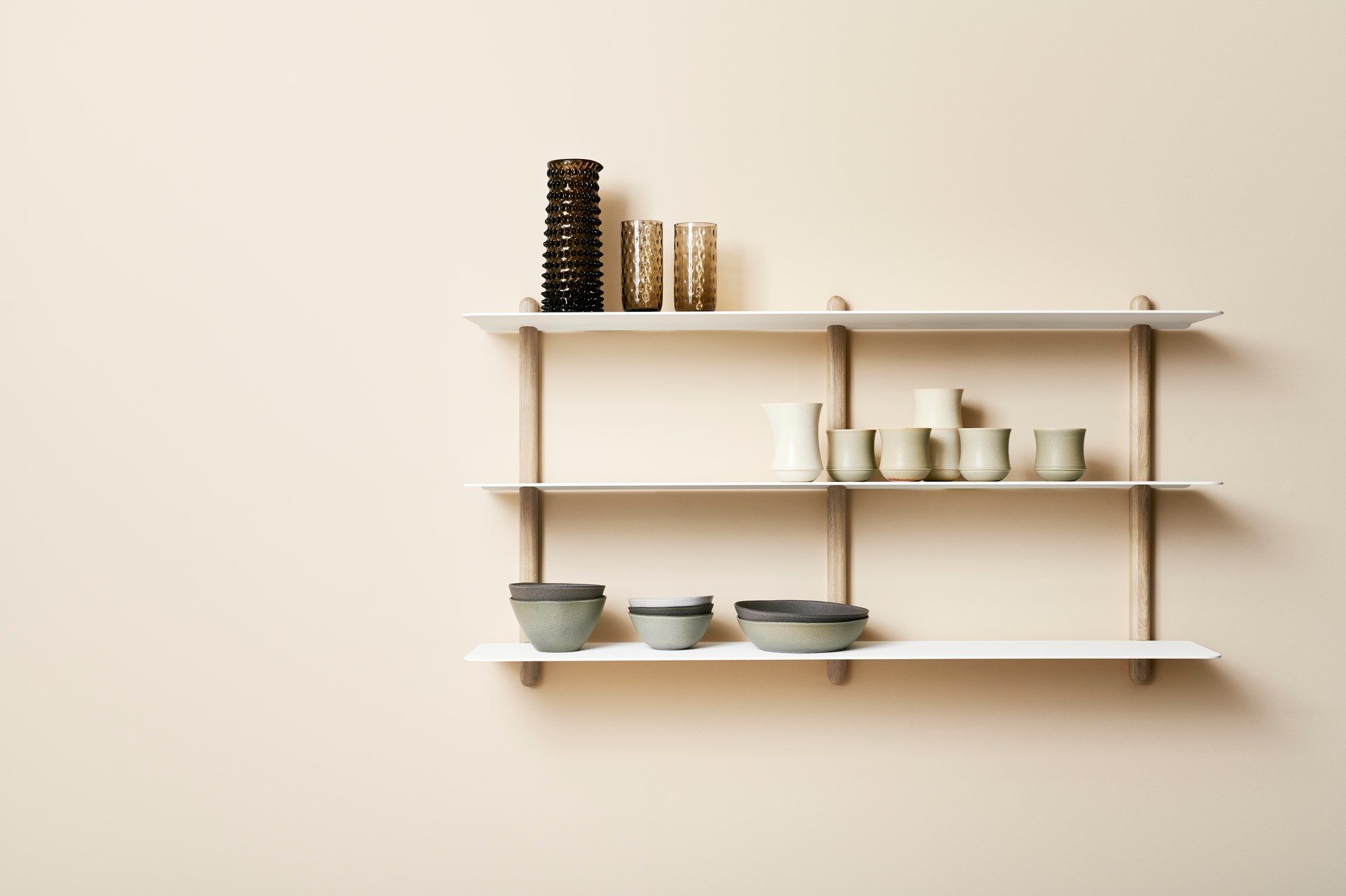 Подвесной книжный шкаф из стали и дерева Gejst Nivo ARCH-00069633 - Вид №1