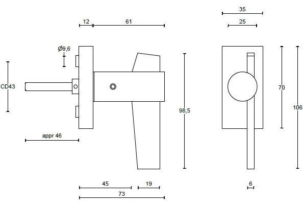 Formani Оконная ручка dk из нержавеющей стали Tense Bb105-dk - Вид №4