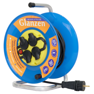 Удлинитель силовой GLANZEN EB-20-009 синий 9157997