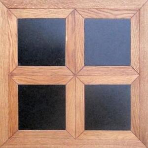 Модульный паркет Da Vinci Модульный паркет с камнем Карисбрук Черный Гранит Дуб Любая на выбор с брашью (Текстурированная) 500х500 мм.